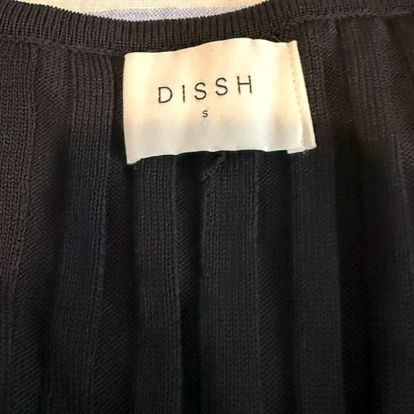 DISSH Reign sleeved knit midi dress, black, S - Picture 6 of 6